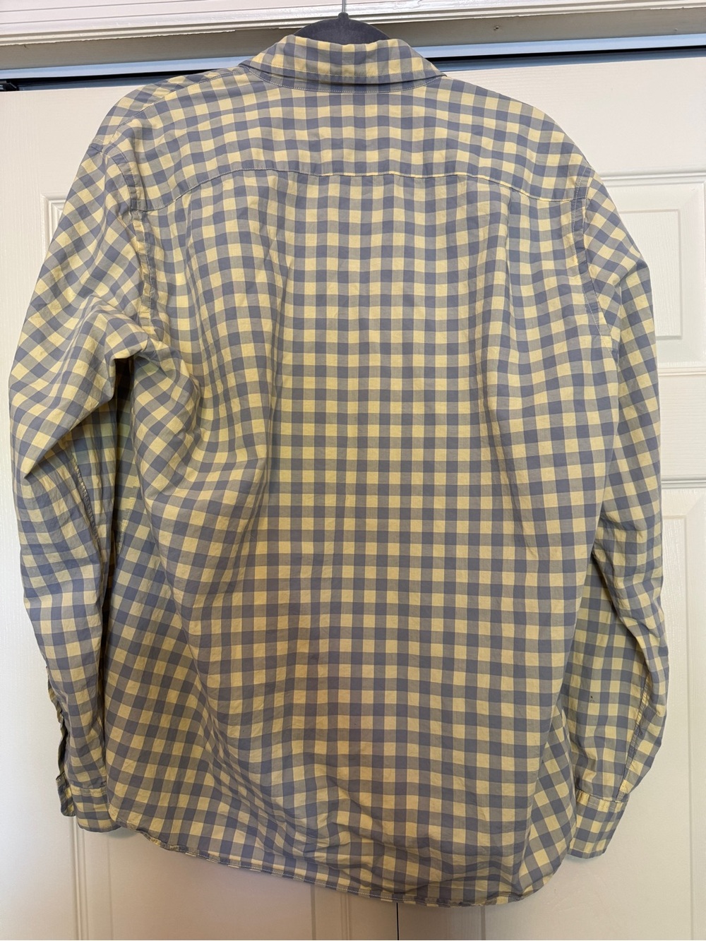 J. Crew light blue and yellow Gingham Button-Down Shirt - Picture 3 of 8